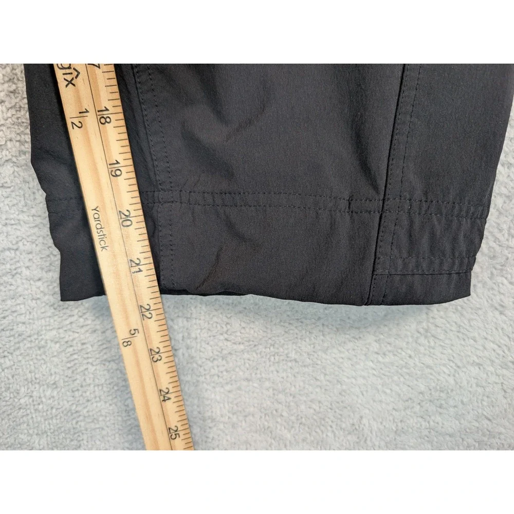 Mountain Hardwear Mens Black Hiking Pants 3/4Size M Belted Outdoor Cropped 33x22